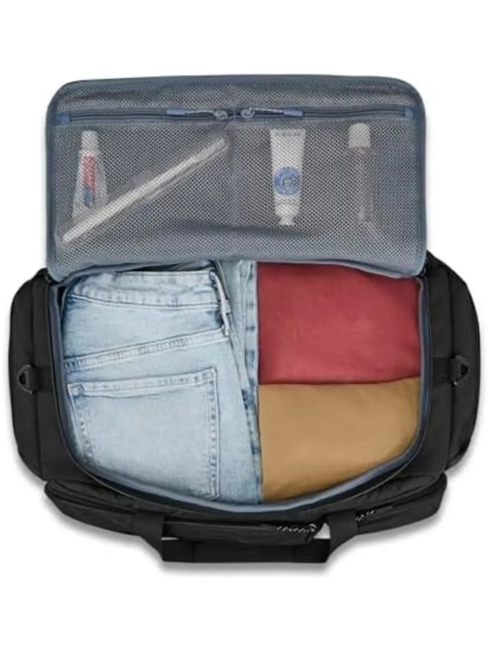 Spacious Black Duffle Bag for Travel, Gym, and Weekend Getaways - Versatile
